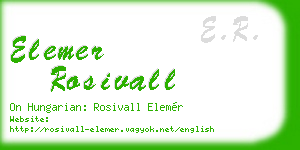 elemer rosivall business card